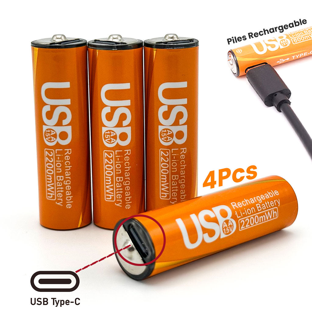 Pack de 4 Piles Rechargables